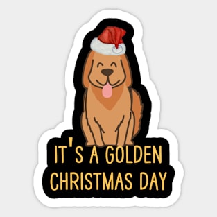 It's A Golden Christmas Day Sticker